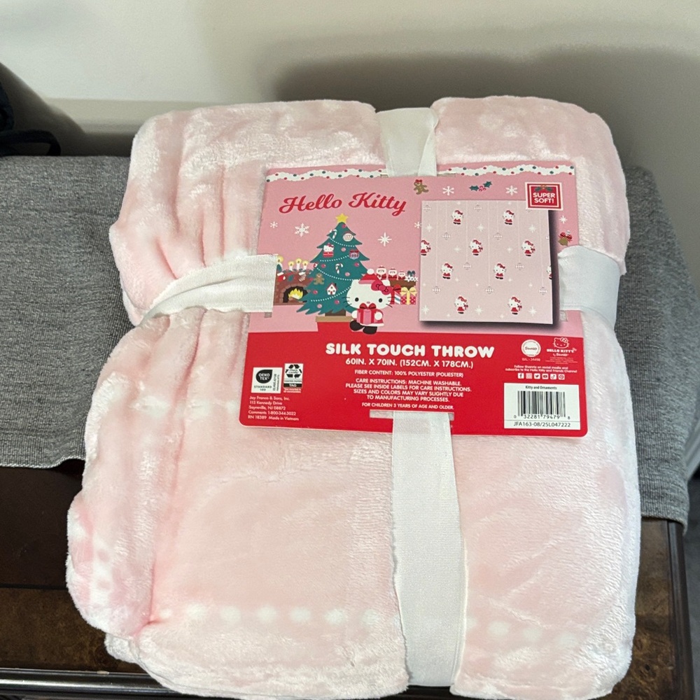 Hello Kitty Pink Plush Silk Touch Blanket
